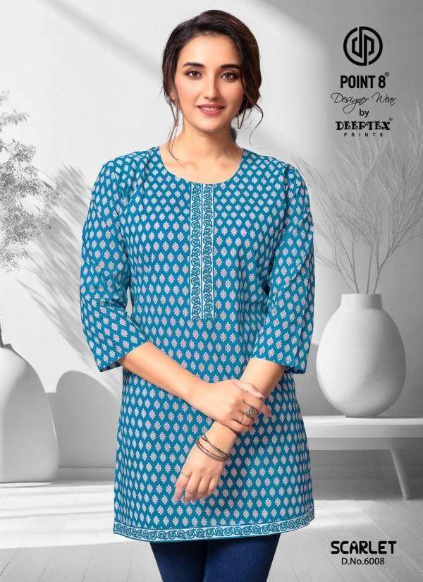 Deeptex Scarlet Vol 6 Cotton Poplin Short Kurti Collection